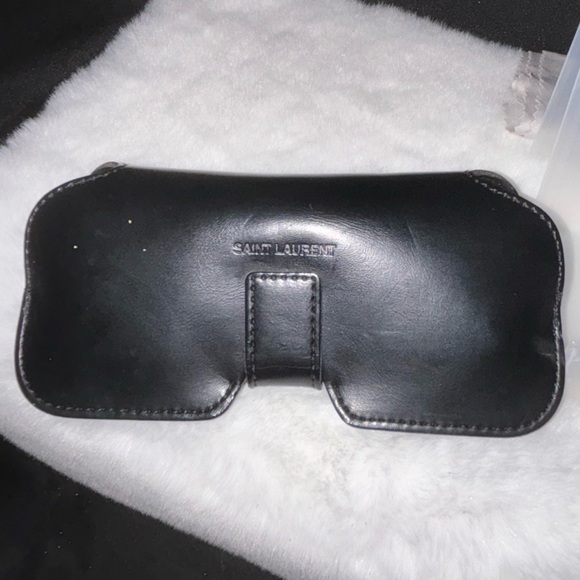 YSL | Yves Saint Laurent | All Black Sunglasses w Case | SL67/F 001 6518-140 - Picture 5 of 12